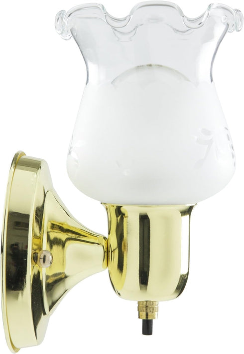 Diodesy- Vintage Wall Sconce Tulip Glass Shade Fixture 4.5 Inch 60W Max