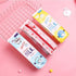 Kawaii Set of 3 Milk Carton Pencil Cases, Cosmetic Bag + 3 Carrot Gel Ink Pens