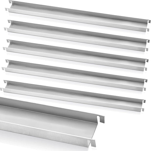Lateral Front to Back File Bar Rails, Stainless Steel Filing Cabinet Parts, 15.76 Inches Long, 6 Pieces