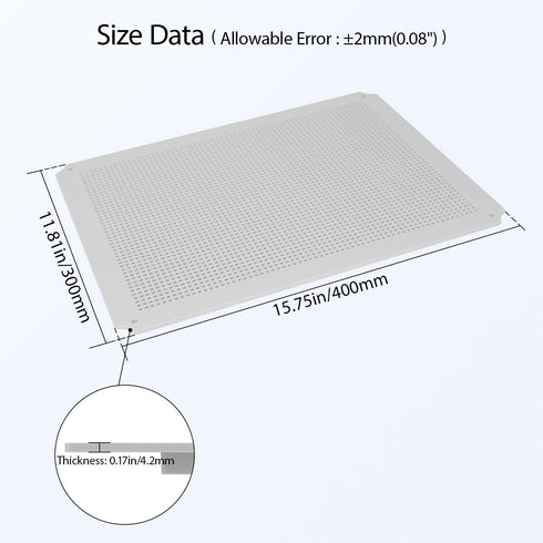 LeMotech Mounting Plate for Junction Box, ABS Plastic Internal Panel with Screws, 15.75"x11.81"