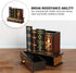 Kisangel False Book Box - Vintage Wooden Pen Pencil Storage Holder, Antique Classic Fake Book 15x13.5cm with Drawer for