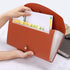Oak-Pine 13 Pocket Accordion File Organizer, Plastic Check Bill Expanding Document Folder (White Translucent)