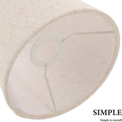 Garneck Beige Fabric Lamp Shade Replacement for Wall Sconce Chandelier Fixtures Lightweight Bedroom Light Cover