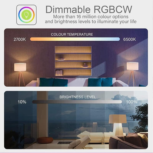 ngnsky GU10 Dimmable Bulbs 5W Homekit Smart RGBCW LED Light Works with Homekit Siri Voice Control