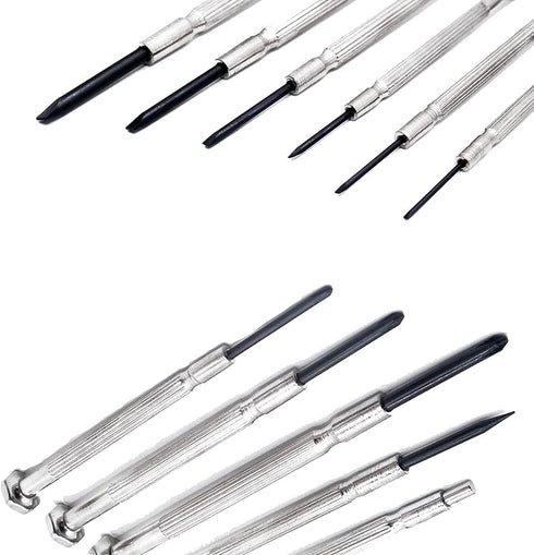 6Pcs Mini Screwdriver Set, Precision Eyeglass Repair Tool Kit with Flathead and Philips Screwdrivers for Jewelers