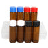 8 Pcs 20ml Glass Vials with Screw Caps, Amber Glass Vials with 4 Colors Caps, Leak-Proof Glass Bottles