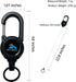 Heavy Duty Retractable Keychain 2-Pack, Upgraded 58cm Stainless Steel Cord, Black Clip ID Holder