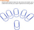 MECCANIXITY 30 Pcs Wide Paper Clip Coated Large Clips, 2 Inch Blue Bookmarks for Organizing Office Home