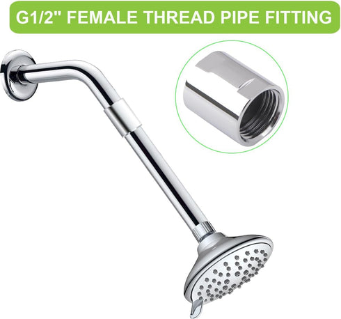 Brass Pipe Fitting 1/2" G Female Threaded Converter Adapter, Chrome Shower Coupling for Home Plumbing (1 PACK)