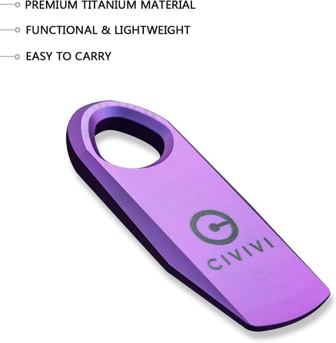 1.70" C21030-2 CIVIVI Mini Titanium Pry Bar, Overall Ti-Bar EDC keychain Multi-Tool, Designed by Ostap Hel (Purple)