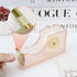 Stapler Tape Dispenser Scissors Set - Heavy Duty Acrylic Pink and Gold Office Supplies with 6.3" Gold Scissors