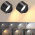 BHBP 360 (black-2pcs) LED Magnetic Wall Light with Rotation Touch Remote Control Rechargeable Reading Mural Lights
