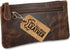 Moonster Leather Pencil Case Pouch, 8" x 4" - Leather Pen Case with Zipper Closure