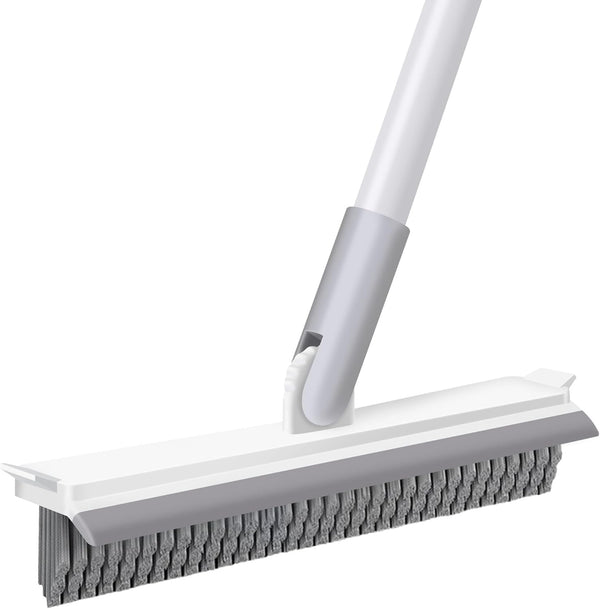 IVYROLL Grout Brush with Long Handle, Floor Cleaning Scrubber with Stiff Bristles