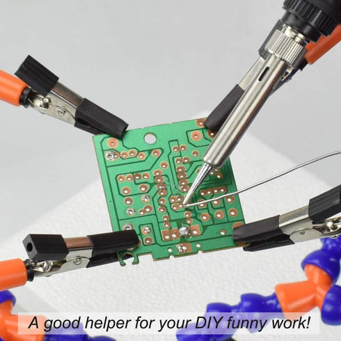 Helping Hands Third Hand Soldering Tool, 4 Arms with Adjustable Vise, Perfect for PCB Repair