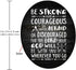 Inspirational Quote Rustic Black Wood Round Mouse Pad, Christian Bible Verses Joshua 1:9, Motivational Quotes
