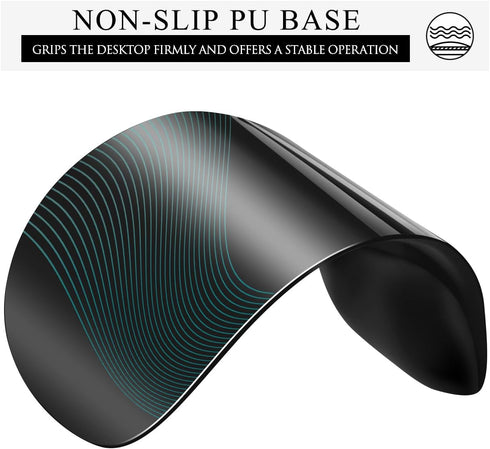 JIKIOU 2 Pack Mouse Pad, Ergonomic Mouse Pads with Comfortable Gel Wrist Rest Support and Smooth Cloth, Non-Slip PU