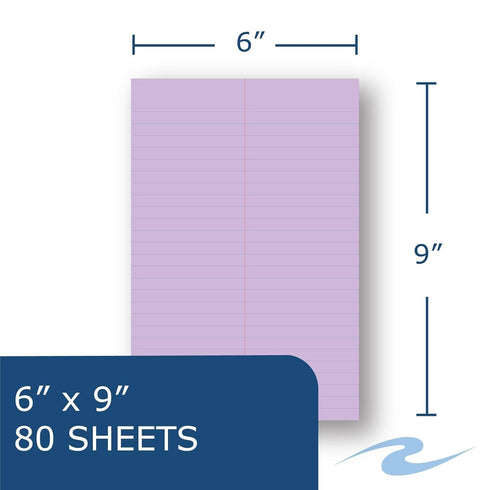 Roaring Spring Enviroshades Recycled Steno Book, Orchid, 6" x 9", Pack of 4
