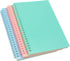 Yansanido Spiral Notebook, 3 Pcs A5, Thick Plastic Hardcover, 80 Sheets - 160 Pages, 3 Color Journals for Study
