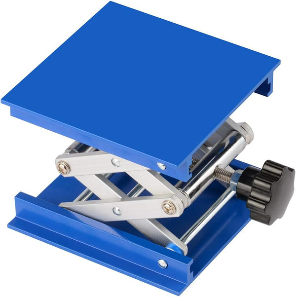 stonylab 4x4 inch Lab Jack, 100x100 mm Anodized Aluminum Top Deck, Scissor Jack with 5 KG Support Weight