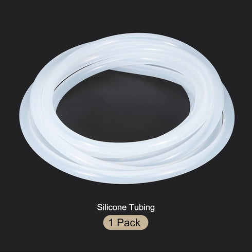 5m(16ft) 12mm(1/2") ID x 16mm(5/8") OD Silicone Tubing, Clear Industrial Plastic Tubing for Pump Siphoning