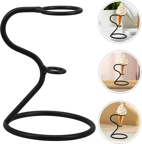 Reusable Metal Ice Cream Cone Holder Stand - Perfect for Parties & Desserts