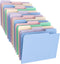 Habgp 18 Pcs Manilla Folders, 8.5 x 11 Inch, 1/3-Cut Tab Colored File Folders for School Business Office