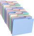 Habgp 18 Pcs Manilla Folders, 8.5 x 11 Inch, 1/3-Cut Tab Colored File Folders for School Business Office