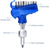 10 IN 1 Magnetic Ratcheting Multi-Bit Screwdriver Set, Adjustable S2 Steel Tool Kit with Blue Shaft