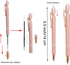 PASISIBICK 12 Pieces Rose Gold Ballpoint Pen with Stylus Tip, 2 in 1 Stylish Metal Pens for Touch Screens, 1.0 mm Black