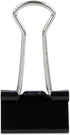 Small Binder Clips, Steel Wire, 3/8" Capacity, 3/4" Wide, Black/Silver, 144/Pack