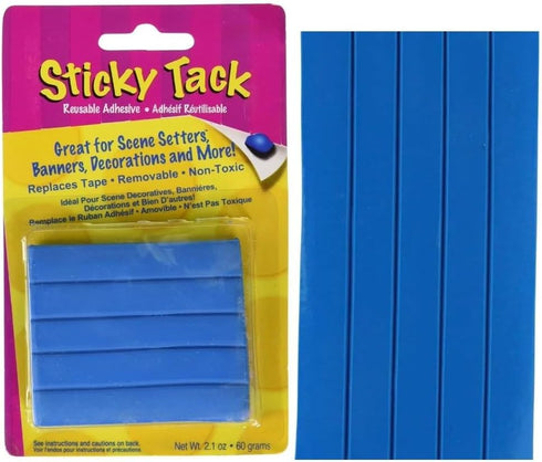 No Mess & Damage-Free Strong Adhesive Blue Sticky Tack - 2.1 oz. (1 Pc.)