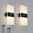 Clnutrieve Rechargeable Battery Operated Wall Sconces Set of 2,Magnetic Wireless Led Wall Lamp,