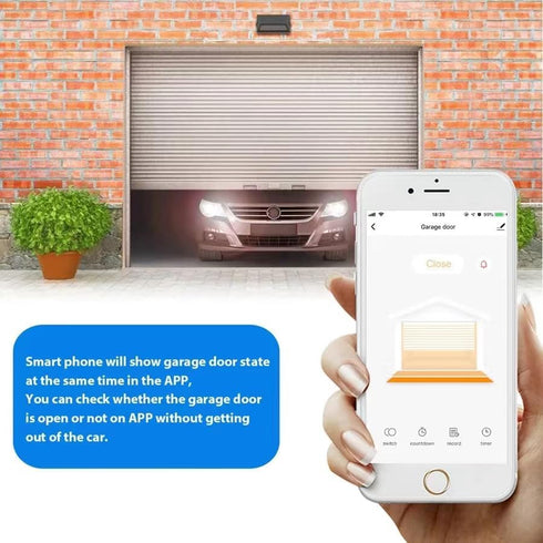 Yitouniu 5V Tuya Smart WiFi garage door opener controller Garage Open Close Monitor,wireless APP Remote Control