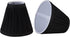 Aspen Creative 33122-2 Small Pleated Empire Shape Chandelier Clip-On Lamp Shade, Black, 3" Top