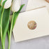 Brown Kraft Floral Thank You Stickers, 1000 Thanks Flowers Labels Roll, 1.5" Round