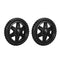 uxcell Shopping Cart Wheel Replacement 5 Inch Dia Rubber Foaming Black 2Pcs