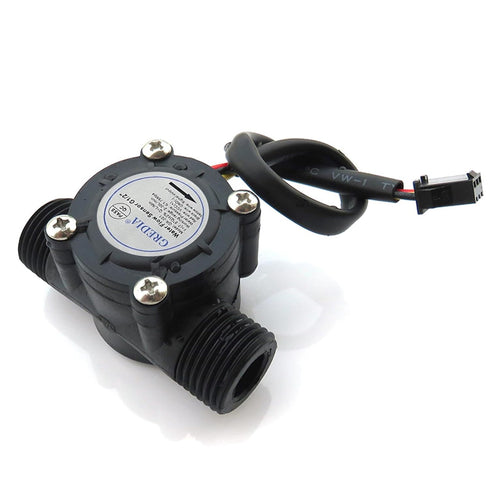 1/2" Water Flow Sensor, Food-Grade Switch, Hall Effect Flowmeter Fluid Meter Counter 1-30L/min