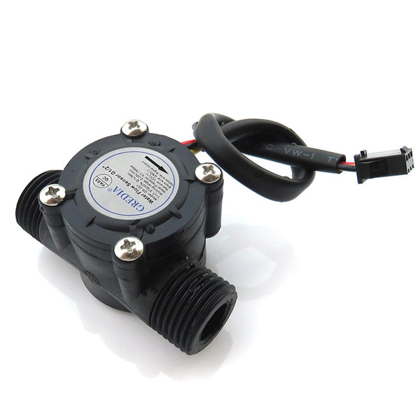 1/2" Water Flow Sensor, Food-Grade Switch, Hall Effect Flowmeter Fluid Meter Counter 1-30L/min