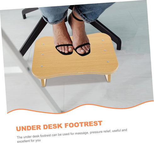Portable Wooden Step Stool - Non-Slip Footrest for Home Use
