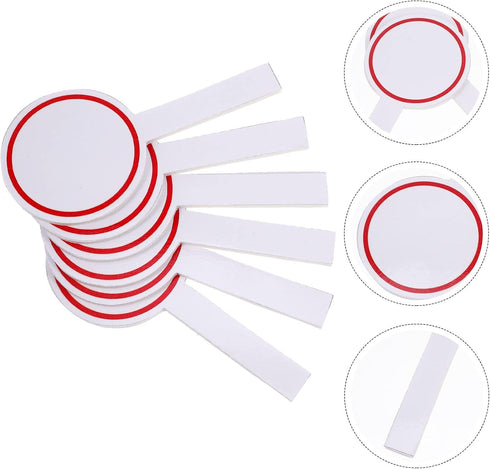 STOBOK 6pcs Small Dry Erase Boards, Handheld Whiteboard Paddle Boards for Kids, White Board for Erasing