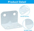 Seimneire 4 1x1x1.26inch 90 12Pcs White Metal Corner Bracket, Holes L Shape Corner Brace, Degree Right Angle Bracket