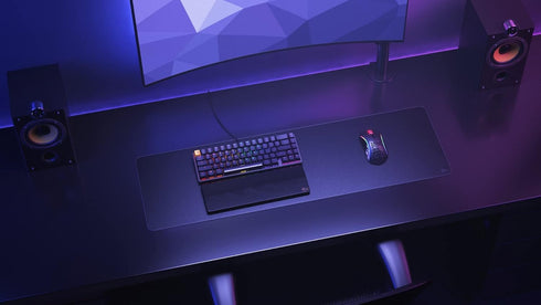 Glorious Large Extended Gaming Mouse Pad/Mat - Stealth Edition, Long Black Cloth Mousepad, 11"x36"