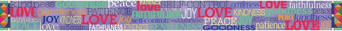Barker Creek Double-Sided Spiritual Border with Inspirational Verse, Fruit of The Spirit, 3” x 35’ for Bulletin Boards