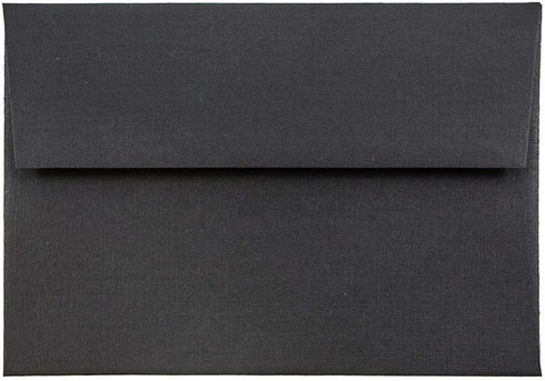 JAM PAPER 4Bar A1 Premium Invitation Envelopes, 3 5/8 x 5 1/8, Black Linen, 100/Pack