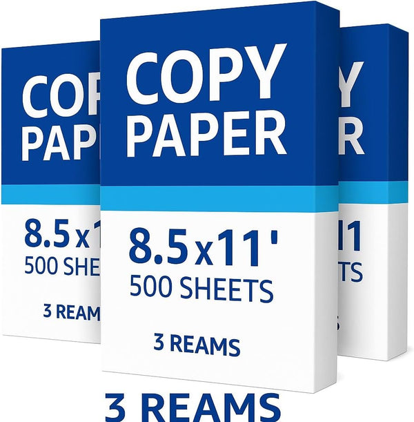 Generic Multipurpose Copy Paper, 3 Reams, 1,500 Sheets Total, Pack of 3, Very
