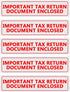 Important Tax Return Document Enclosed Stickers for Window Security Envelopes, 500 Pcs Per Roll