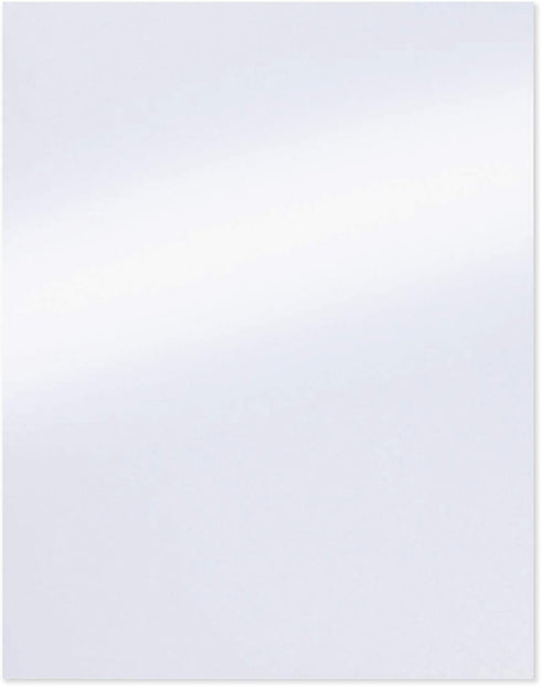 White Shimmer Paper, 100-Pack Metallic Paper, 120 GSM, Perfect for Flower Making, 8.5 x 11 Inches, Printer Friendly