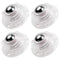 4 Pack Clear Small Self Adhesive Caster Wheels 1 Inch for Furniture