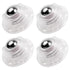 4 Pack Clear Small Self Adhesive Caster Wheels 1 Inch for Furniture